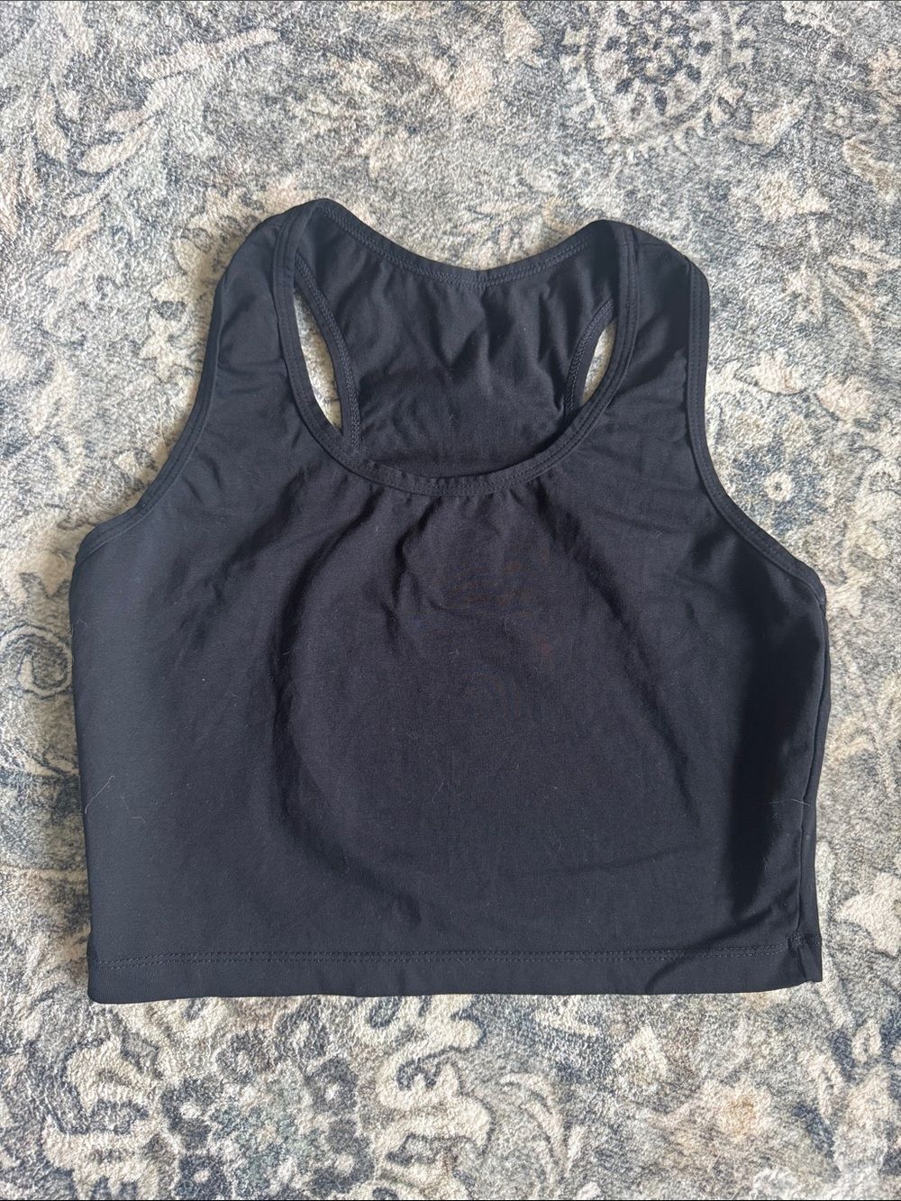 NVGTN Black Racerback Cropped Athletic Tank